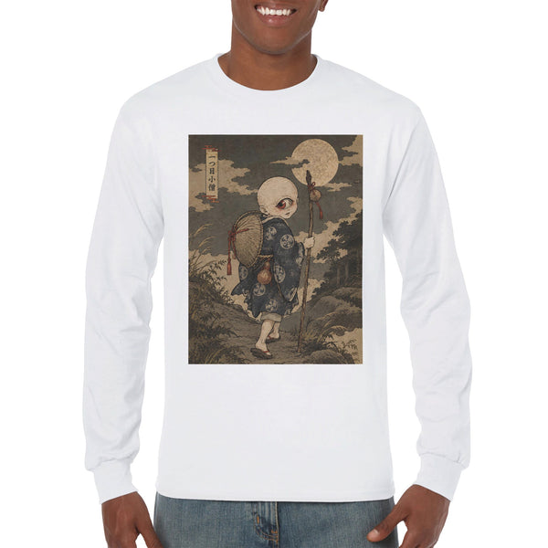 T-shirt manches longues Hitotsume-kozō, le petit moine à un œil, yokai ukiyo-e Vêtements T-SHIRT UKIYO-E YOKAI YOKAI COLLECTION