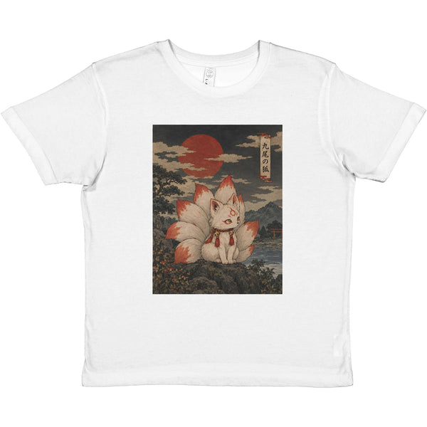 T-shirt enfant Kyubi no Kitsune, renard à neuf queues, yokai ukiyo-e Vêtements T-SHIRT UKIYO-E YOKAI YOKAI COLLECTION YOKAI ENFANT