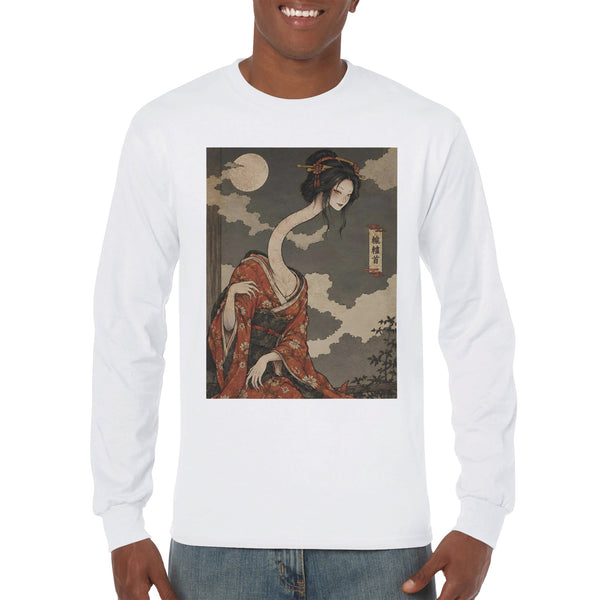 T-shirt manches longues Rokurokubi, la femme au long cou, yokai ukiyo-e Vêtements T-SHIRT UKIYO-E YOKAI YOKAI COLLECTION