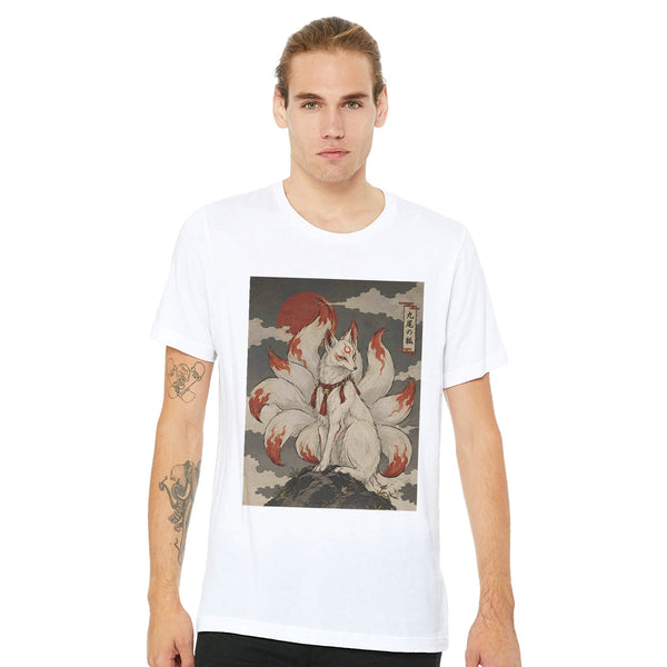 T-shirt Kyubi no Kitsune, renard à neuf queues, yokai ukiyo-e Vêtements T-SHIRT UKIYO-E YOKAI YOKAI COLLECTION