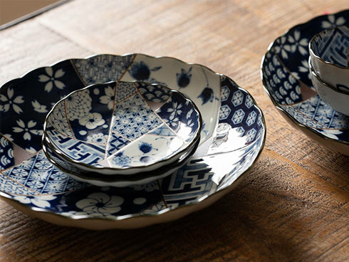 Petites assiettes Yuzen ×4