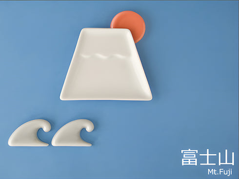 Petites assiettes Mont Fuji ×2