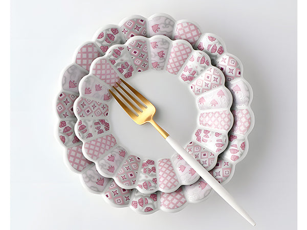Assiette ronde japonaise Hana Rikyu Assiettes ASSIETTES COFFRETS CADEAU HANA RIKYU PORCELAINE DE HASAMI