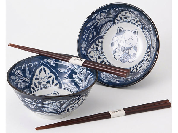 Bols Hokusai Aka Bols BOLS BOLS À DONBURI BOLS À RAMEN BOLS À RIZ BOLS À SOUPE COFFRETS CADEAU CÉRAMIQUE DE MINO MANEKI NEKO