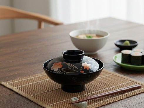 Bols sakura avec couvercles ×2