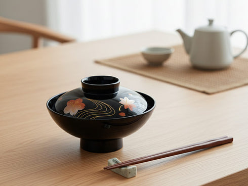 Bols sakura avec couvercles ×2