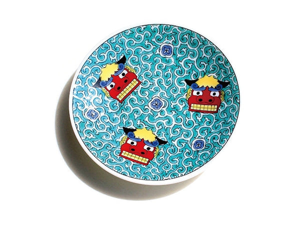 Assiette japonaise Shishimai Assiettes ASSIETTES CÉRAMIQUE DE KUTANI PETITES ASSIETTES