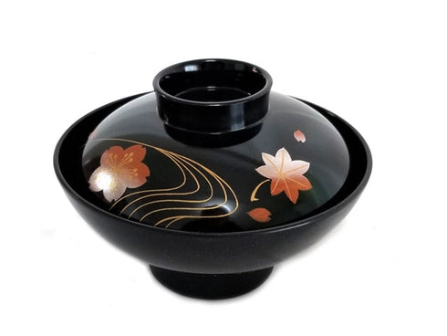 Bols sakura avec couvercles ×2