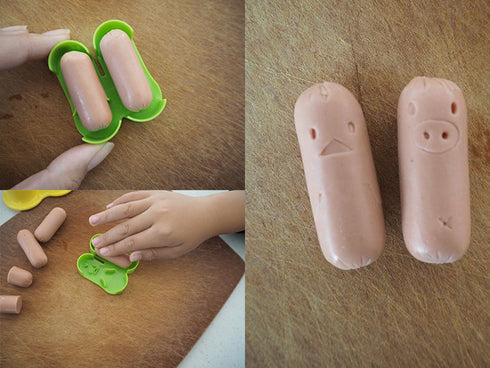 Coupe saucisse pieuvre et crabe